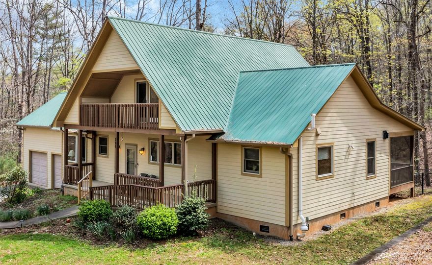 Three gas Fireplaces! 3 bedrooms! 3 full baths! Extra lot next door included! Great room with high vaulted ceiling and beautiful gas-log fireplace! Kitchen is adorned with an amazing array of appliances! Extra-large, SS gas cooktop with electric double oven with SS hood over! Over/Under SS refrigerator freezer, oversized sink, dishwasher, granite counter tops, full breakfast bar with many stools! Primary bedroom suite with beautiful corner gas fireplace! Large primary bathroom includes a garden tub, full tiled walk-in shower, and double vanity vessels.! One more, third fireplace in 2nd bedroom on the other side of the great room, with a large walk-in closet.! Third bedroom has a bay window and built-in bookcases! Extremely large two car garage! Instant whole house tankless water heater.! Propane automatic generator, and an already installed radon mitigation system! HVAC compressor is electric or propane! Hidden away for privacy on its forested 1.27 acres! Sold mostly furnished.