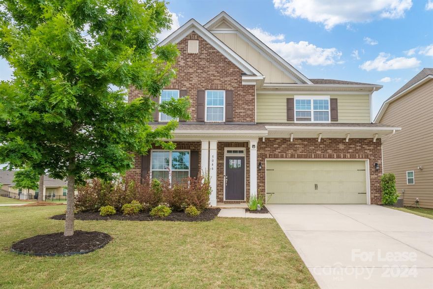 BEAUTIFUL and SPACIOUS 5 bed, 4 bath house is available for rent at Walnut Creek community! Main floor offers open floor plan with a spacious kitchen, granite counter tops, stainless steel appliances, great room, guest bed room, dining room, 1 full bath and has a w/o to huge fenced backyard. Upper floor offers oversized primary bedroom with an attached flex room, a massive walk-in closet, and an en-suite with a separate shower and soaking tub, 3 additional bed rooms, 3 full bathrooms and a laundry room. Covered and extended patios. Conveniently located and packed full of amenities including two pools, a clubhouse, a fitness center, a playground, a picnic area, a sports complex, a pond, sidewalks, and several miles of the Carolina Thread Trail. MUST SEE HOUSE!!