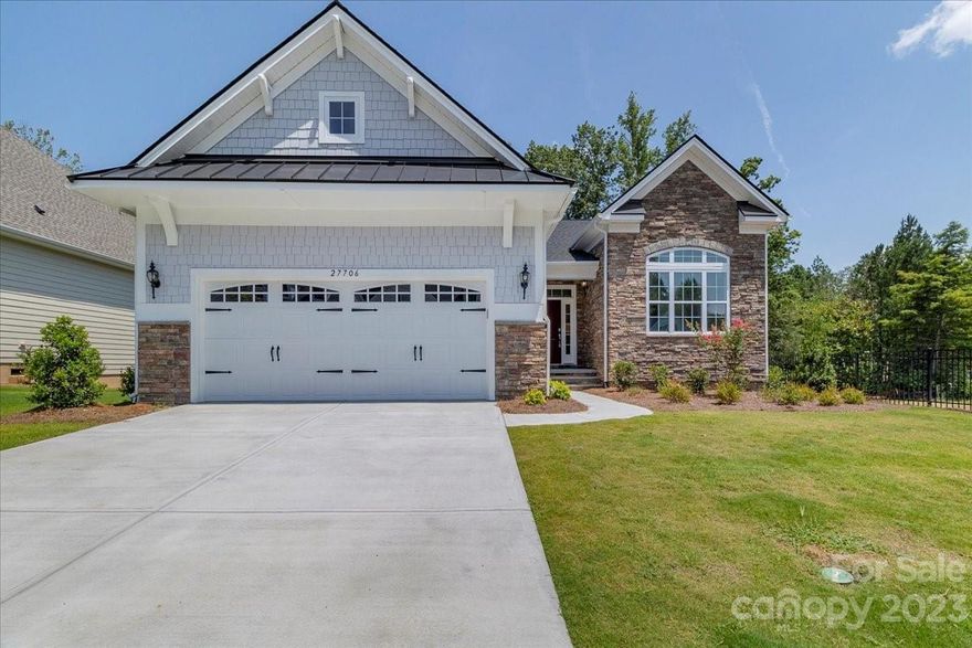 MOVE IN NOW!!The stunning kitchen is highlighted by a designer backsplash, modern cabinets, and upgraded countertops. The two rear decks provides ample space for outdoor entertainment. Large master suite with designer en-suite and walk in closet.  All living is on the main level.  Guest suite, office and open concept living highlight this beautiful home.  The resort-style amenities in this community will make you feel you are on vacation year-round.  Lawn maintenance & irrigation is included in the monthly HOA fee. Clubhouse includes indoor/outdoor pools, fitness center, exercise room pickle ball, tennis & Bocce courts. Onsite lifestyle director organizes events, clubs and activities for the residents. Make Regency at Palisades your new home & right size without compromise.  Don't miss this opportunity—Act now to save $25k!!!