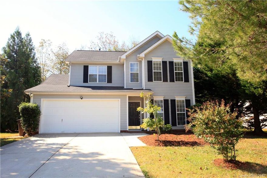 Charming little starter home in Indian Trail, NC. Completely updated, 1462 Sq. ft., 3 bed/2.5 bath home has brand new vinyl plank flooring throughout the main floor and new carpeting upstairs. Galley style kitchen has full appliance package. Master Bath has a Garden tub and separate shower. Relax on the patio, in the large, flat back yard. Home is equipped with Smart Lock and thermostat for keyless entry and savings on your electric bill.