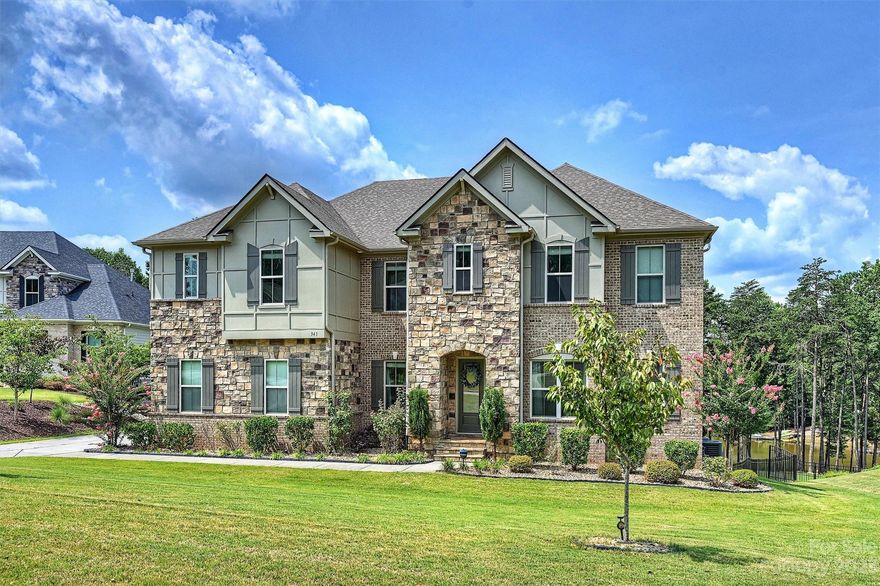 EXCLUSIVE!One of only 3 waterfront properties in the desirable, Bells Crossing!This spacious 1.29 acre lot has a flat, fenced back yard, perfect for a huge pool!Take the path down to your private lakefront gazebo & firepit....a perfect place to kayak, paddleboard or fish. This well-maintained, one owner, 5bdrm home shows like new! Open floor plan on all 3 levels, with views of Lake Norman.A lg kitchen w/granite countertops & a lg island, opens up to the spacious great room, home office, theater rm & screened porch. The upper level boasts 4 bdrms, 3 full baths, a laundry room, a bonus room & 2 lofts.The finished basement has a 2nd living quarter, perfect for in-laws or guests.Full kitchen, family room, laundry, a large bdrm & full bath.The basement has plenty of walk in storage for all the decorations and keepsakes. Enjoy all the amenities Bells Crossing offers:pool, clubhouse, tennis, playground, basketball & walking trails.Desirable schools & close to LKN State Park, food & shops.