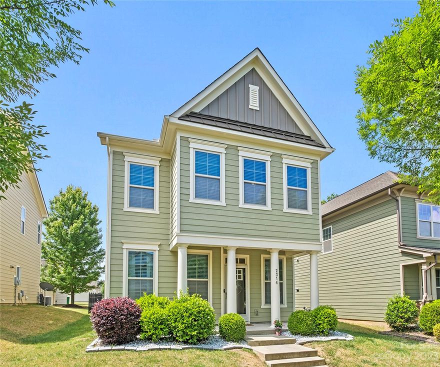 Beautiful home with all the charm that Brightwalk is known for! This home has a sought after upgrade of a bedroom and full bathroom on the main level.  You'll find hardwood floors throughout the main level, desirable open layout, classic kitchen finishes, gas stove, laundry room with drop zone off of living area and patio.  Upstairs you arrive at a highly versatile loft area separating the primary suite and 2 additional bedrooms. Brightwalk is highly sought after and as a bonus the community is not held under any rental restrictions. The community is just across the street from booming Camp North End, and 5 min. from Uptown, making your options for a day or night out endless! Easy access to I-77, I-85 and 277 make it a breeze to get anywhere in CLT. Don't miss your chance to live on charming, tree-lined Woodward Ave!