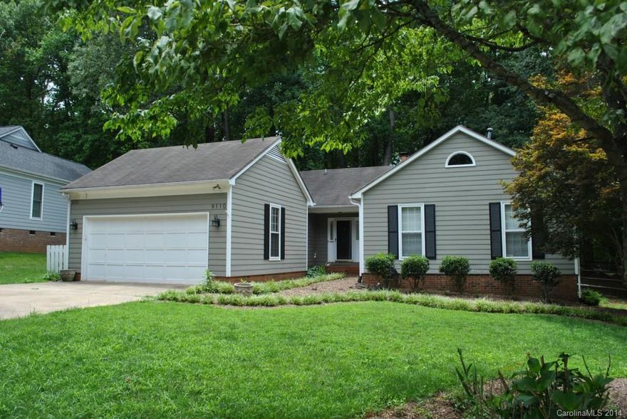 One story home in popular Cedarfield. Open floorplan.  Living room with fireplace & built in bookcase with tv nook. Dining room, updated kitchen with bar, dishwasher, refrigerator, range, & pantry. Office nook in kitchen area, laundry closet.  Master suite has bay window, vanity area, walk-in closet. Fenced back yard with full length deck & built-in hot tub. Larger .34 acre lot with mature trees.  Community offers a club house, inground pool, play area, and walking trails. Home warranty offered.