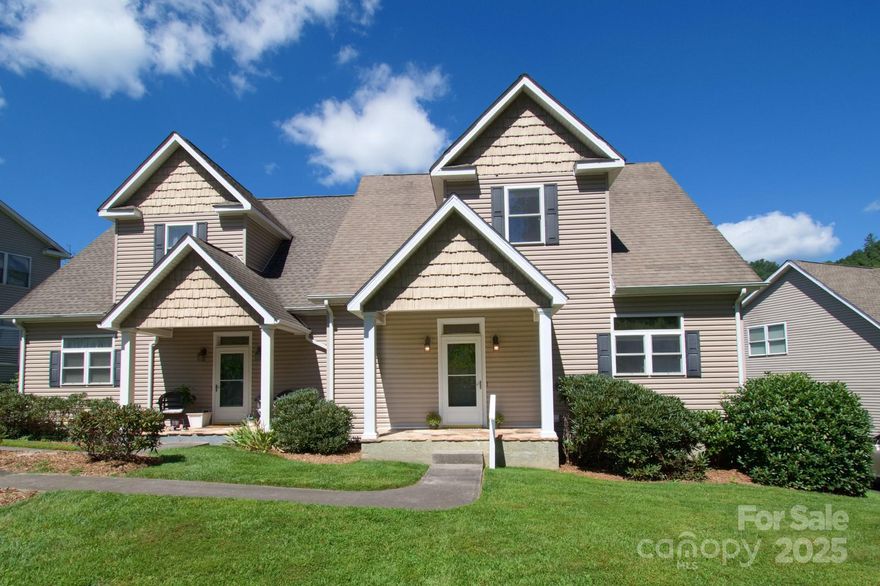 In town convenience with all the peace of country living! This spacious, light filled, 3-bedroom townhome is conveniently located to Boone and all the High Country attractions.  In addition to the home overlooking the #2 green of the Willow Valley Golf Course and amazing year-round views from each room, the home boasts plenty of natural light with large windows topped with transoms, wood floors throughout the main level, large closets and abundant storage. The living area is accented by a corner gas log fireplace and entertainment center.  Off of the living room is a covered back porch that adds more enjoyable outdoor living space to this beautiful home. Primary bedroom is on the main level with ensuite bath; other two bedrooms are upstairs which share a hall bath with double sinks. Home has a water softener/ filtration system and an encapsulated crawl space installed in 2023. Views of Willow Valley Golf Course, pond and mountains are beyond delightful! All of this within 10 miles of Boone, Blowing Rock, Banner Elk an Appalachian State.  With just a short drive, you can be almost anywhere in the High Country!