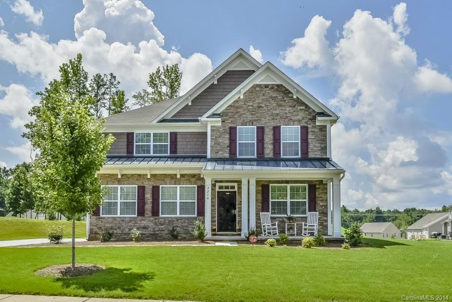 Just like BRAND NEW except w/blinds & custom colors!  Formal/casual space, great flow pattern, immaculate condition, lots of natural light, arched doorways, generous amt of millwork, bedroom/full bath on main level. Master suite,  secondary bdrms, 3 full baths up w/laundry rm & loft area w/closet on upper level.  42' kitchen cabinets, granite/tile back splash, recessed lighting.  Spa-like master w/private sitting room. Covered rocking chair porch and screened patio. Home Warranty Included!