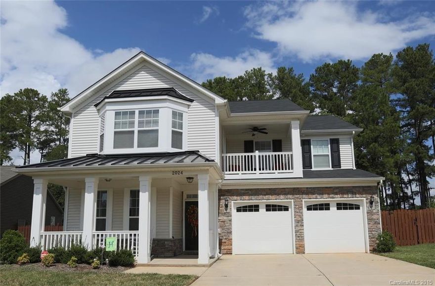 Like new w/4 bedrooms plus loft. Open floorplan w/hardwoods on main and stairway. Large kitchen island w/granite counters, Cherry colored cabinets & pantry for nice storage. Refrigerator stays Formal dining room and office on 1st. Grand owner's suite has tray ceiling, custom closet, bath w/dual sinks,ceramic shower & garden tub! Full guest suite w/private bath. 2 additional large bedrooms w/shared bath. Balcony porch & fun loft space. Convenient laundry up! Private fenced yard! Front irrigation