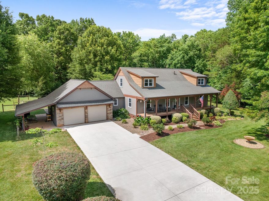 Holy Cow! Price Just Dropped — Now $999,999! 
This is your chance to own a truly special property in Iron Station—over 14 private acres with an immaculate home, barn, and all the peace and space you’ve been dreaming of. This 3BR/3BA home (plus 4th flex room) offers 2,700 sq ft of inviting living space, including an upstairs private owner’s suite. Enjoy quiet mornings on the covered front porch, evenings on the back deck, and gatherings on the patio surrounded by nature.
For those craving the country lifestyle, this one has it all—4-stall barn, full fencing with cross sections, chicken coop, fruit trees, garden spot, and abundant wildlife. “The Fairway” by the creek adds even more outdoor charm for picnics, camping, or simply soaking up the peace.
Bring your horses, your garden plans, and your love of country living—then enjoy the best of both worlds with shopping and dining just minutes away. Large tracts like this with a move-in-ready home and barn don’t come along often—come see it before it’s gone!