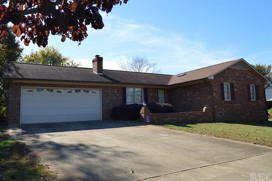 Lovely all brick 3BR/2BA home in established neighborhood on dead end street. All homes in neighborhood are brick. Property joins the new hospital property so you will never have neighbors close behind you. Enjoy the walking trails, part of the Carolina's Thread Trail, around the hospital. Large deck overlooks the fenced back yard. Located just outside the city limits, but close to all shopping.