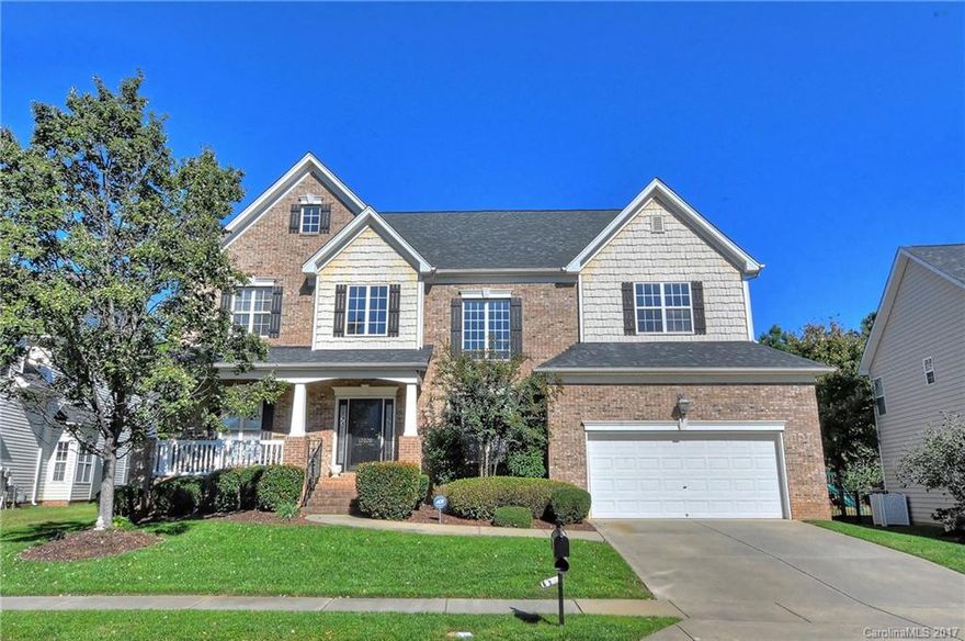 Stunning open floor plan w/gorgeous refinished hardwood floors, fresh paint, new carpet & amazing kitchen w/new granite! A 2-story foyer & living room flow into the great room w/gas fireplace & custom built-ins. Huge center island w/bar seating! Main level includes guest bedroom or could be used as a home office! Master suite includes a bay window sitting area, light filled flex/media room & luxury tiled bath. Resort style amenities w/ clubhouse, pool, playground, sport court & walking trails.