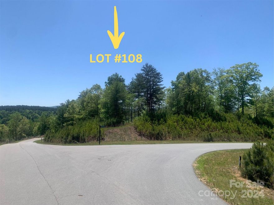 Absolutely stunning lot with a simple slope and incredible long-range view @ 1.09 acres! This property does truly offer it all, with two road frontage & active septic permit and the home is staked out already and along with semi clearing for easier access. This property also offers a short walk or a drive with your golf car to the pool area with a majestic mountain view with lake community and all the amenities for boating, kayaking, canoeing, and paddle boarding. The community offers a Tiber frame Pavilion with a fire pit. The community is near shopping and dining. Located 1 hour from Asheville NC and Charlotte Douglas Airport.