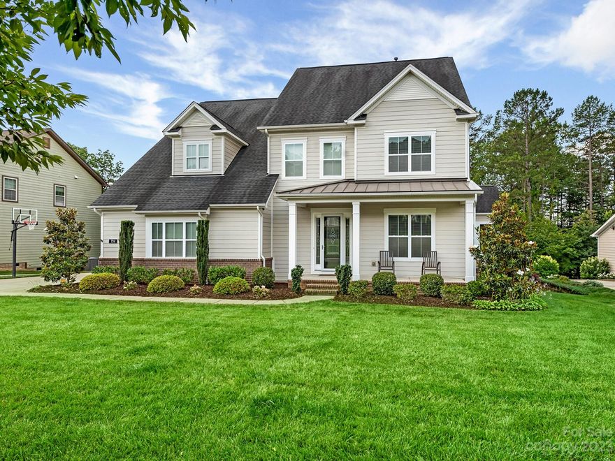 Sought-after community of The Forest at Fort Mill. This home sits on an amazing OVERSIZED WOODED lot on a tree-lined CUL-DE-SAC street. Reduce your energy bills with this EnergyStar-certified home & SOLAR PANEL SYSTEM. Featuring 5 BR, 4 full bath, bonus room/bedroom, separate office. HARDWOOD FLOORS & custom moldings throughout & tile flooring in baths with a GOURMET KITCHEN featuring granite, subway tile backsplash, double ovens, gas stove, huge island, stacked cabinets, walk-in pantry, stainless steel appliances. 10’ CEILINGS, natural light, gas log fireplace, built-in surround sound. BRIGHT sunroom offers SCENIC views directly off the kitchen. The guest suite on the main level features a full bath with a walk-in shower. Large sliding doors to screen porch. Upstairs features a large bonus room/bedroom, 4 beds with adjoining baths, owner’s retreat with coffered ceilings, custom closet, and spa-like MB. Upgraded light fixtures, 3-CAR GARAGE w/pass thru..too many upgrades to list!