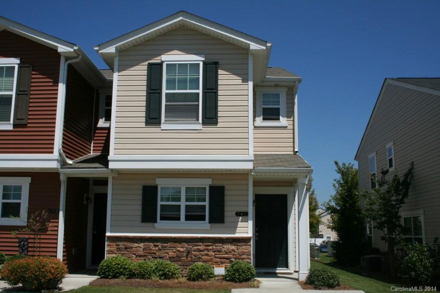 Like new, 2-story townhouse, 2 BR, 2.5 baths, DR/LR combo, slider to patio.  Stackable W/D to remain.  Conveniently located to I-77, neighborhood offers pool and clubhouse.  All appliances to remain.