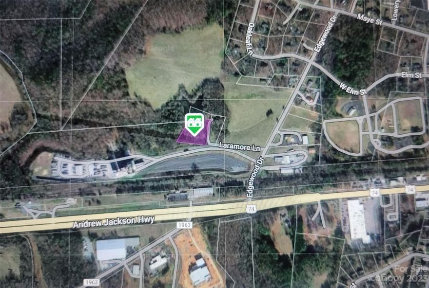 ZONED LIGHT INDUSTRIAL! First time offered!  1.54 Acres Land only.  Private but very convenient location, this is the small tract you've been looking for.  Very close to 74 Bypass, Wingate University, retail, etc. Multiple uses in the LI ordinance.  This lot is just off of Hwy 74.