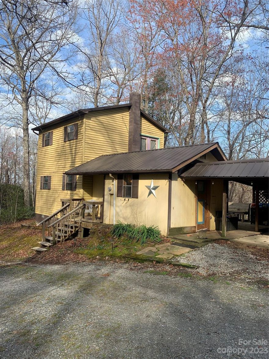 Investment alert!  Almost 10 acres on dead end road with 1 bedroom cabin.  Potential building spots, winter views, natural spring, creek and lots of privacy.  This property consist of 3 parcels.  Live in the cabin while you build, fix up the cabin for a STR, build more cabins for your family and friends.  There is plenty of opportunity to make this your own.  There are large turkeys, a local bear and all kinds of local wildlife inhabiting the area.  Make an appointment to take a look before this one is gone.