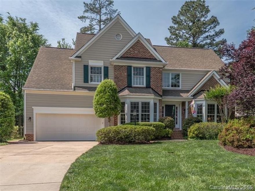 Beautiful home on quiet street in highly desired South Charlotte location! Numerous upgrades - new carpet, ceramic tiles in mater bath, vinyl windows, new garage door, quartz counter tops. New gas range/oven. Enjoy the beautiful deck with gas line ran for your grill and views of the large, private yard with mature trees and a basketball court. This yard has a full irrigation system. Lifetime, transferable warranty on the windows and vinyl. This home comes with a 1 Year Home Warranty.