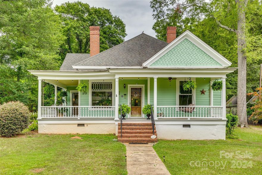 Discover timeless charm & modern comfort in this beautifully renovated home in York's Historic District. Step inside to enjoy the classic beauty of original hardwood flooring throughout the main level, while appreciating the thoughtful renovations to include new windows on the main floor.  The updgraded kitchen showcases fresh quartz countertops, cabinetry and appliances, serving as the stunning heart of the home. Linger outside or host guests on your wrap-around covered front porch, the epitome of classic Southern living. Among the many updates, you'll enjoy the renovated second-floor bathroom, new hot water heater, cleaned duct work and new paint inside and out. This move-in ready home offers a perfect blend of old-world charm and contemporary convenience, waiting for you to create lasting memories. Don’t miss the opportunity to own a piece of York's history: schedule your tour today!
