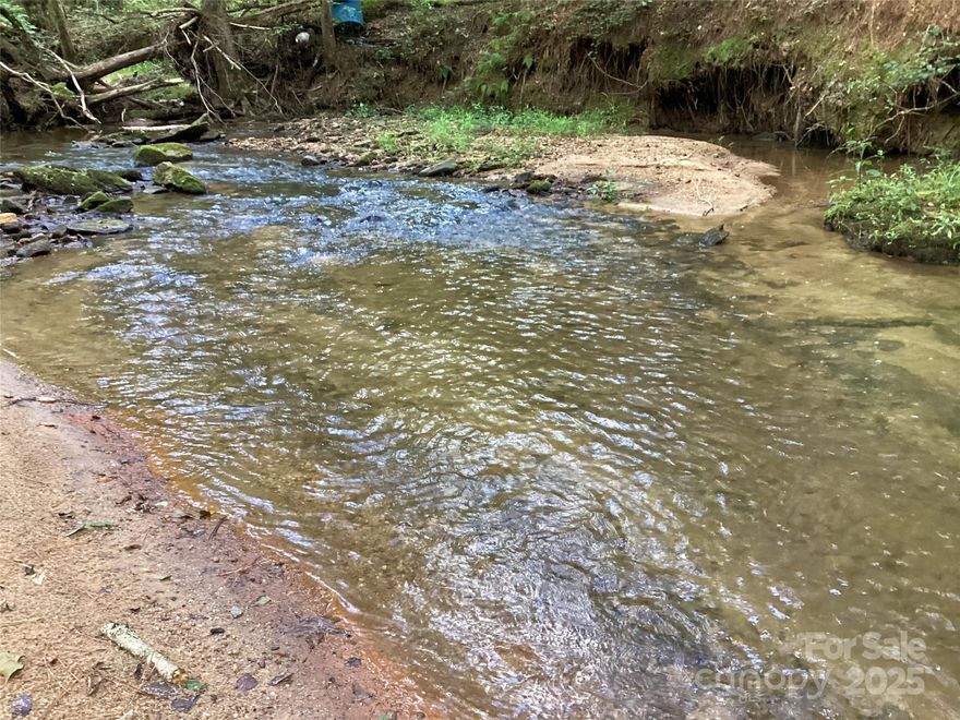 Located inside the gated Waterfront Club community, Lot 185 offers 12.59± surveyed acres with an impressive 650± feet of frontage along Stanford Creek. The property line runs to the center of this wide, flowing creek.
A 30-foot-wide private gravel drive provides access to a secluded homesite tucked within a peaceful, wooded setting. With well and septic needed, this tract is ideal for those seeking privacy, space, and a connection to nature—all while enjoying the comforts of a private mountain-lake community.
Creekfront properties like this are limited inside the Waterfront Club. Lot 185 includes full access to a wide range of amenities, including a community dock at Dockside Park, lakefront pool and pavilion, kayak launch, walking trails, and two gated entrances.
This is a rare opportunity to own a large creekfront parcel in one of Lake Rhodhiss’ most desirable communities.