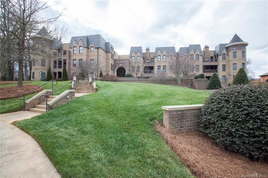 Live like a king and queen in this castle-style condo! Located between Dilworth and Myers Park, you'll be at the center of it all. This unit is a split floor plan providing more privacy and less noise traveling between bedrooms. Owner has added plantation shutters to all windows, installed custom closets to die for, updated to a glass, tile back splash in the kitchen as well as pendant lights over the breakfast bar. Amazing balcony with outdoor grill and fireplace. Don't miss this opportunity!