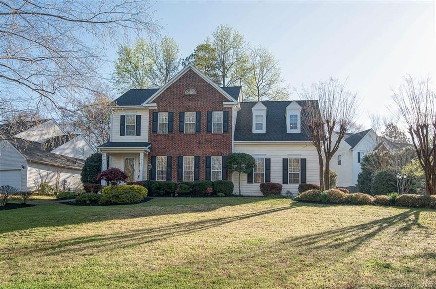 Former Model home! Beautiful 2 story home. Fresh Paint, new carpet and other updates make this home move in ready!  Granite counters in the kitchen with mosaic backsplash. Wood burning fireplace! 4 bedrooms + office! An area flex space/many uses. Work from home? Perfect set up! Large Master bedroom with updated mirrors, lighting, tiled shower/granite vanity. Outdoor living space/oversized back deck in a setting of matured trees.  Fenced yard. Great priced home for Fort Mill Schools!