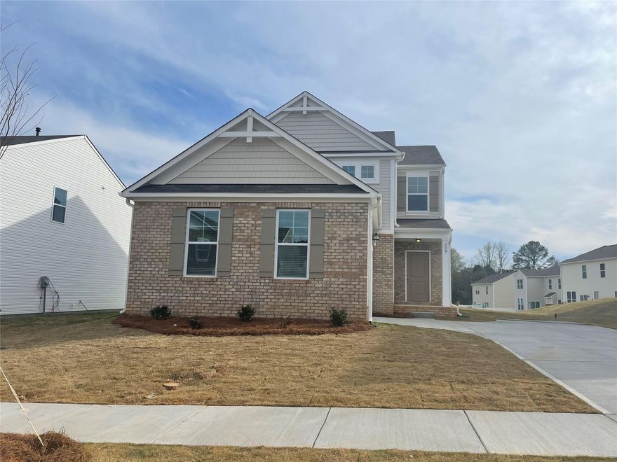 Come view this 3BR with 2.5 baths home. Side load garage with 3 car parking. The home has many upgraded features: 9' ceilings, 42" kitchen cabinets, granite countertops throughout the home, kitchen island, engineered vinyl plank flooring down, and stainless appliances with gas range. The owners' bath has separate shower and garden tub with ceramic tile surround.  The laundry room is conveniently located near all bedrooms.