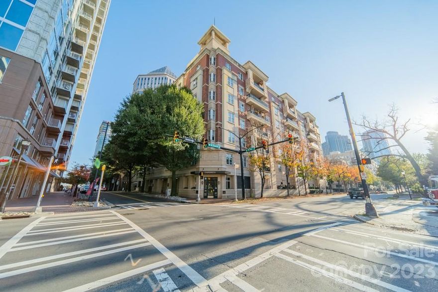 You CAN have it all.  Elegant sophistication with energy and excitement right outside your door.  Sought after Chapel Watch is located in Historic 4th Ward.  Stroll the leafy streets to neighborhood spots like Al-Mikes for a bite or take a short walk to the city center.  This nicely upgraded flat has spacious rooms with an open vibe.  Sunny rooms in neutral tones are warm and bright. The kitchen has a gas range, wall oven and is accented with dramatic granite and glass front cabinets.  There is a large office/den just off the living area.  Both bedrooms are large with custom walk-in closets.  The bathrooms both are updated.  The large patio offers a gas grill and the focal point is the custom trellis with trained ivy that is a lush backdrop to your time spent outdoors.  Skyline and sunset views are exquisite! There are 2 dedicated parking spaces and the storage room is on the same hall as the condo.  This secure building and parking allows you to relax as you go on to new adventures.