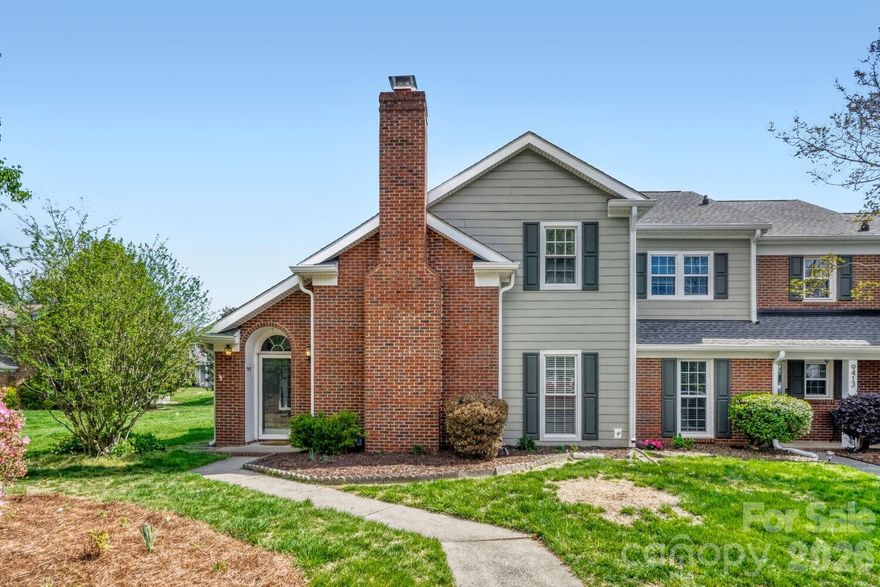 Fabulous two-story, end-unit, 3 bedroom/2 full bathroom condo at Park Walk! This unit features a beautiful white kitchen, updated bathrooms, new flooring on main level, newer appliances, custom primary closet and blinds throughout. The private enclosed back patio has been fully redone with new pavers. Bonus feature is the luscious green space surrounding the unit. Enjoy the Park Walk community pool and tennis court in this fantastic South Charlotte location. Truly a turn-key condo ready for a new owner!