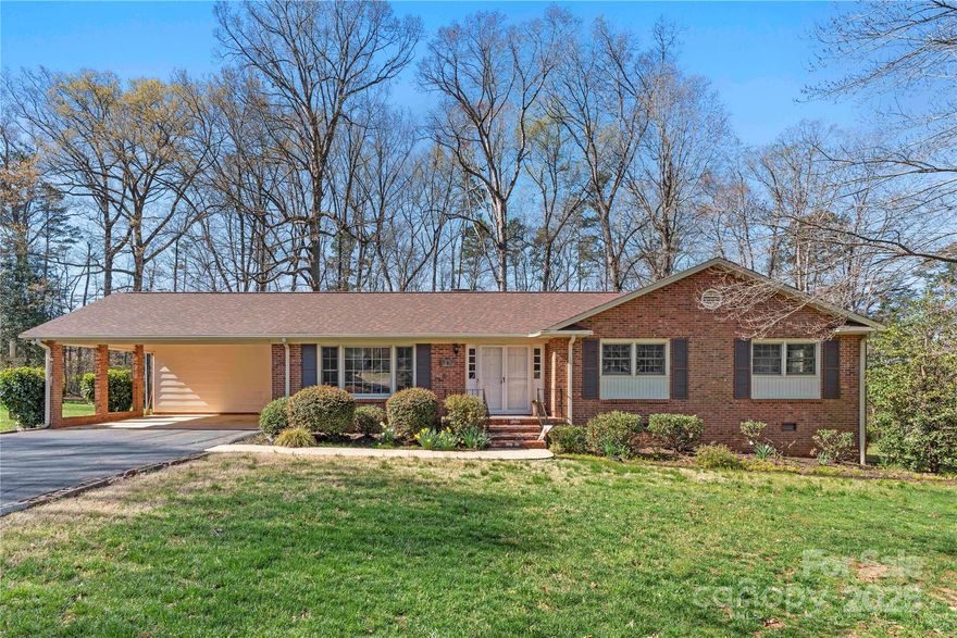 This lovely brick ranch is located on a quiet residential street, convenient to shopping in Belmont and Gastonia.  The home features replacement windows, a wood-burning fireplace, hardwood floors, and a security system.  All appliances convey, including washer/dryer, microwave, and freezer.  Pre-listing inspection was done, and most of the items were repaired or replaced (see inspection summary and letter from structural engineer in documents).  The home is move in ready and would be perfect for a first time home buyer who is willing to do a few cosmetic updates in the kitchen and baths.  Great schools and no city taxes.