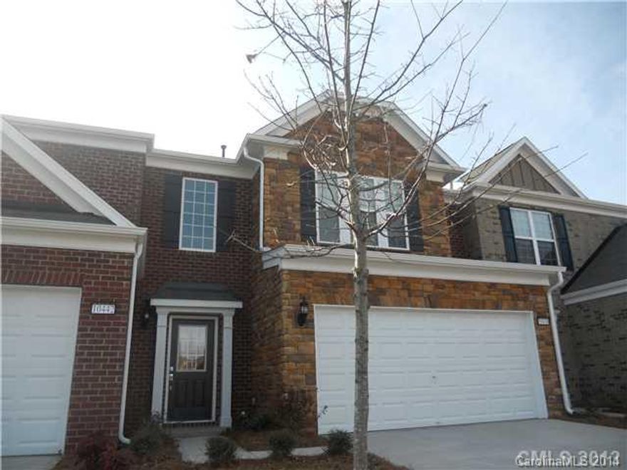 Almost New Ballantyne Townhome.  3 bedrooms , 2.5 baths. Sweet hardwoods down with fireplace in Great Room. Granite counters in Kitchen, S/S appliances and lots of cabinets. Breakfast area leads to patio. Master suite has large walkin and huge bath. 2 car garage.  Community has Pool. Close to 485. Shopping and restaurants everywhere. Lots of Storage.