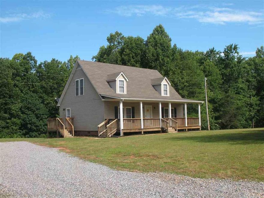 2.79 Acres App 1481 Sq Ft 3 Bedroom 2 1/2 Baths MainIsland Kitchen Dining Combo Living RM Laundry Master BR and Bath w/Garden Tub Separate Shower His and Hers Vanity 2 BRs Upstairs Full Bath Central Heat and Air Vinyl Tilt Windows Full Length Front Covered Porch Well Septic Very Nice Home and Location.