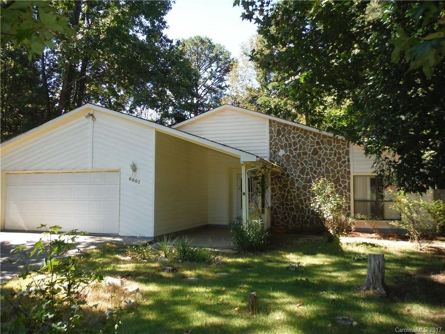 Investor special on a wooded half acre, cul-de-sac lot.  Make it a 3 or 4 bedroom with 2 full bathrooms.  Three car garage, fenced back yard, patio, side deck off of secondary bedroom.  Home being sold "as-is", but includes one year home warranty.  Seller willing to generously negotiate toward closing costs or home improvements.  Please no showings before 10:30am or after 5:30pm.  Thank you for your understanding.