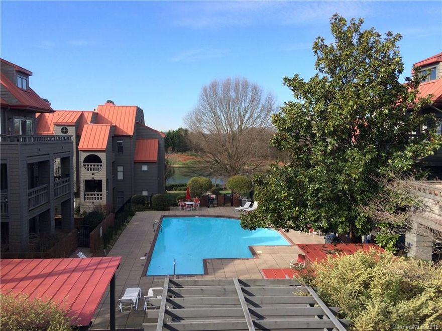 Enjoy a large patio, with a western sunset view, that overlooks the community pool. Has an open dinning room with vaulted ceilings and an eat in kitchen. Relax in a spacious master bedroom with private patio entrance, your own bathroom, and large walk-in closet. On cold winter nights watch television near the wood burning fireplace located in the living room. Walking distance to UNCC campus and many restaurants located along the boardwalk.