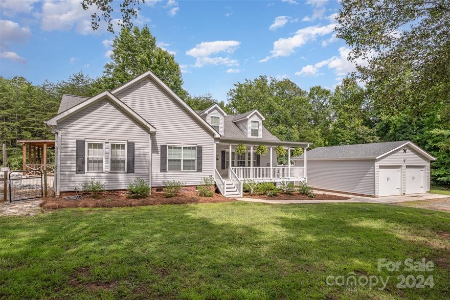 Location Location Location!! This Beautiful 5-bedroom 3-bath modular home offers the perfect blend of comfort and luxury, boasting 6 acres of sprawling land, complete with an in-ground swimming pool, a diving board, and a hot tub. Features a fenced backyard, a covered front porch, and spacious porches for entertaining guests. But it doesn't stop there! The open floor plan, stainless steel appliances, recessed lights, fireplace, hardwood floors, walk-in closets, and spacious bedrooms, add a modern touch. At the same time, the 20x40 metal workshop, the two-car detached garage, and the two additional storage buildings provide ample storage space. Walking distance from Lake Wylie... Welcome home to your private oasis! Book your Showings now this home will not last!!