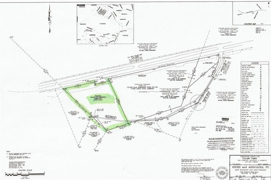 Comp Sale. Remaining 6.387 acres from a previously created parcel.