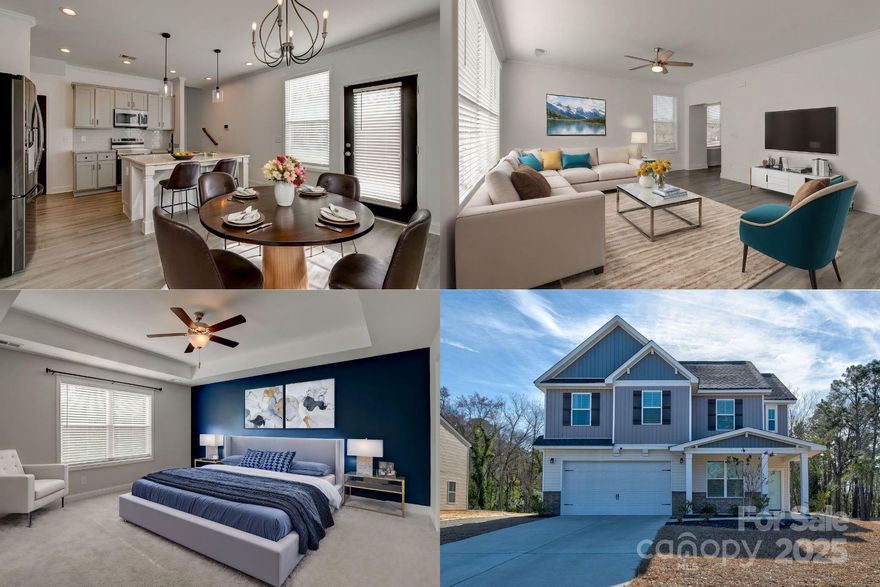 Charming Home in Sought-After Haile Street Estates – No HOA! Beautifully designed home on .53 acres offers the perfect blend of freedom & space. Foyer entry w/drop zone. Home office tucked away for privacy. Amazing open living space open to kitchen/dining area w/stylish grey cabinets, tiled backsplash, stainless steel appliances & spacious island/breakfast bar. Large windows throughout bathe the home in natural light. Versatile loft presents endless possibilities. Primary ensuite w/tray ceilings, double vanities, separate shower & soaking tub is sure to impress. Large linen closet, laundry room & tankless water heater for added convenience. 2-car garage & extended driveway. Expansive backyard oasis w/patio backs to trees—perfect for gardening & outdoor enjoyment. Irrigation system ensures a lush, green yard year-round. Located just outside the city limits, minutes from historical sites, local restaurants, community events & the charm of Broad Street. Schedule your private tour today!