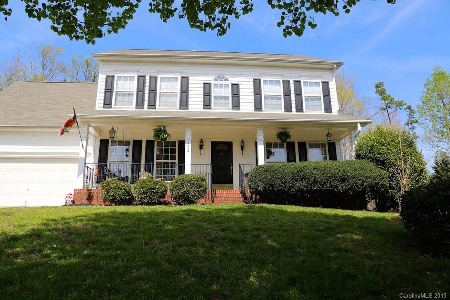 Private cul-de-sac location in back of neighborhood w/tree filled backyard. Walk to swim club/community center/basketball & tennis courts/playground. Lg kitchen w/island. Great room w/FP. Hardwood floors in DR, foyer & 1/2 bath; lg secondary bedrooms, laundry room up. Rocking chair front porch; lg back deck. New carpet, paint and flooring/fixtures in kitchen. Great neighborhood!