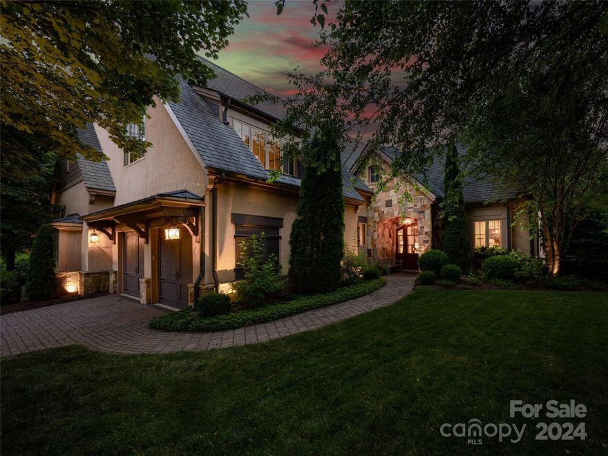 Tucked away in a tranquil setting within The Meadow at The Cliffs at Walnut Cove, this luxurious townhome offers the ultimate in privacy and easy living.  Upon entering you are welcomed with an open floor plan featuring cathedral ceilings in the great room, which opens directly to the park-like manicured grounds where The Meadow POA manages all the landscaping and some of the exterior cosmetics.  The kitchen features Wolf and Subzero appliances, granite countertops and ample areas for dining and entertaining.  Adjacent to the dining area is a comfortable screened porch perfect for relaxing.  The beautifully appointed primary suite is on the main level, along with a laundry room near the entry from the garage.  Upstairs an open den can also be used as an office. Two ensuite guest rooms with vaulted ceilings bring in an abundance of light and views of nearby mountains.  An elevator can be added by converting the appropriately sized closets.