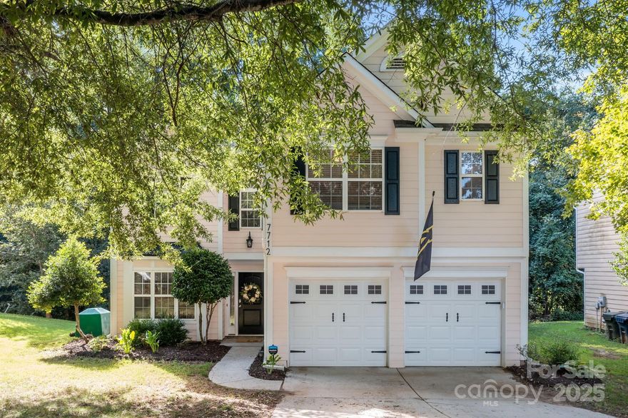 Updated home in highly sought after wooded neighborhood. Large area behind the home owned by the HOA and Mecklenburg County with lots of trees. Beautiful 2-story great room with high windows. Remodeled bathroom with modern tiled shower with rain showerhead. Private fenced-in backyard with fire pit to enjoy the cool fall nights among the trees. New HVAC and furnace in 2023, new roof in 2017, and new hot water heater in 2020. New vanities in all the bathrooms. Close to Charlotte and minutes from Birkdale. A short 10 minute drive to Mountain Island Lake and Latta Nature Preserve where you can kayak or take out a boat. The Henderson Park community has a large pool, volleyball court, playground, fields, and a private nature trail which connects to Mecklenburg County trails. Don't miss this beautiful, renovated home tucked into the trees with a secluded back yard.