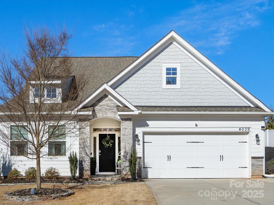 Stunning 3 bedroom home with luxury upgrades! This beautiful Avery floorplan offers over 2,500 sq. ft. of thoughtfully designed living space, including a spacious upper floor with a bedroom, bath, & loft—perfect for guests or additional living space. The gourmet kitchen is a chef’s dream, featuring glacier gray cabinets, quartz countertops, and stainless steel appliances, including a gas cooktop & wall oven. Upgrades throughout the home include a private study with French doors, a luxurious master shower, & elegant tray ceilings in the foyer and master suite. Additional highlights include a cozy gas fireplace & oak tread stairs for added sophistication. Located in a vibrant community, enjoy resort-style amenities including a pool with a splash area, clubhouse, workout facility, two playgrounds, tennis courts, baseball & soccer fields, walking trails, & a scenic community pond. Plus, the neighborhood is adjacent to a 60-acre county park with direct access to a regional trail system.