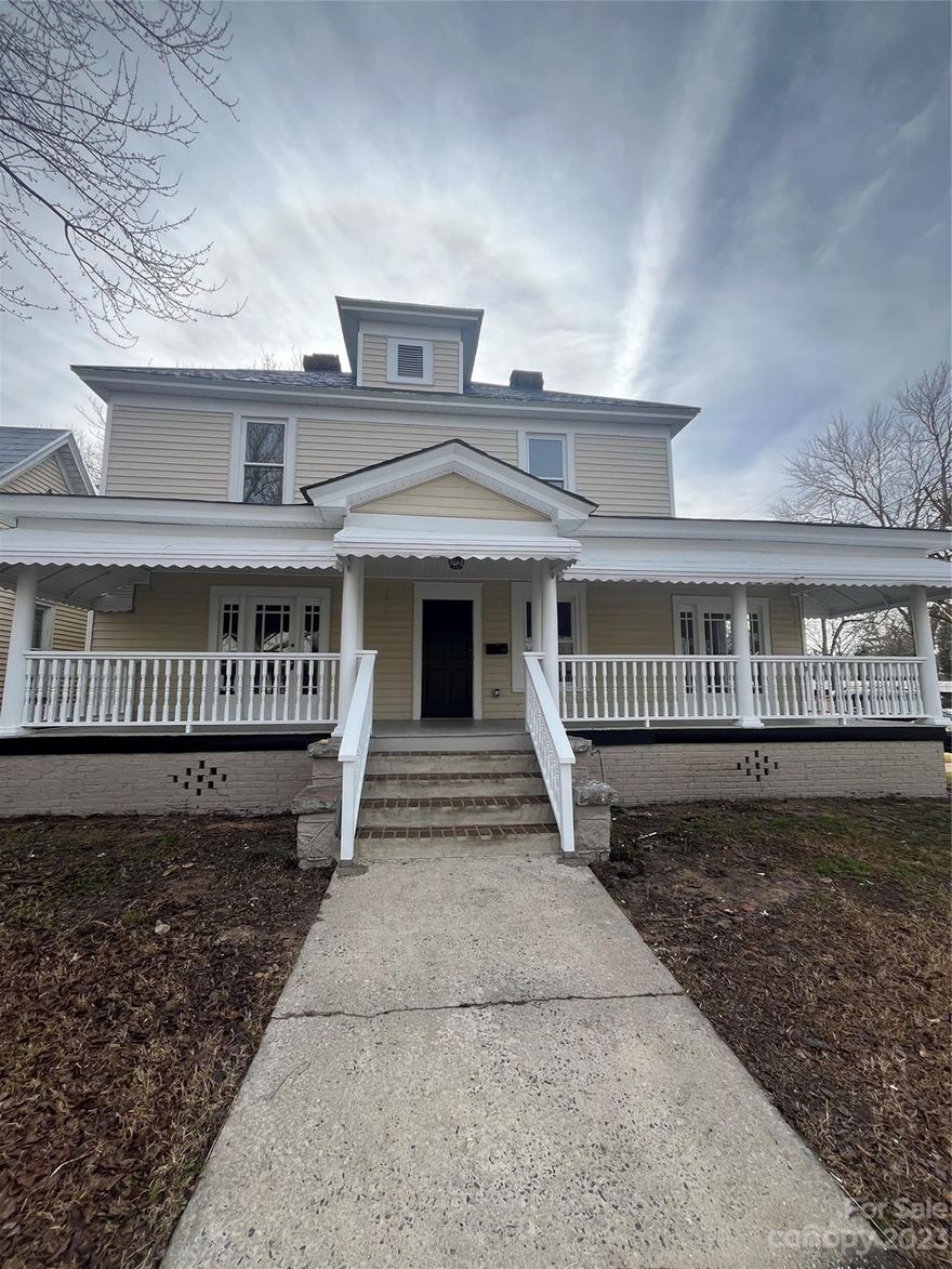 The owner is putting the finishing touches on this historic beauty!  Primary suite on the main floor.  Second floor has three bedrooms and an optional bedroom/flex room.  The kitchen is a show stopper; completely renovated with walk-in pantry, kitchen island, SS appliances and tile backsplash.  If you are looking for a property with modern amenities with charm of the past, look no further!  Call with questions about the remaining work to be completed and timeline.