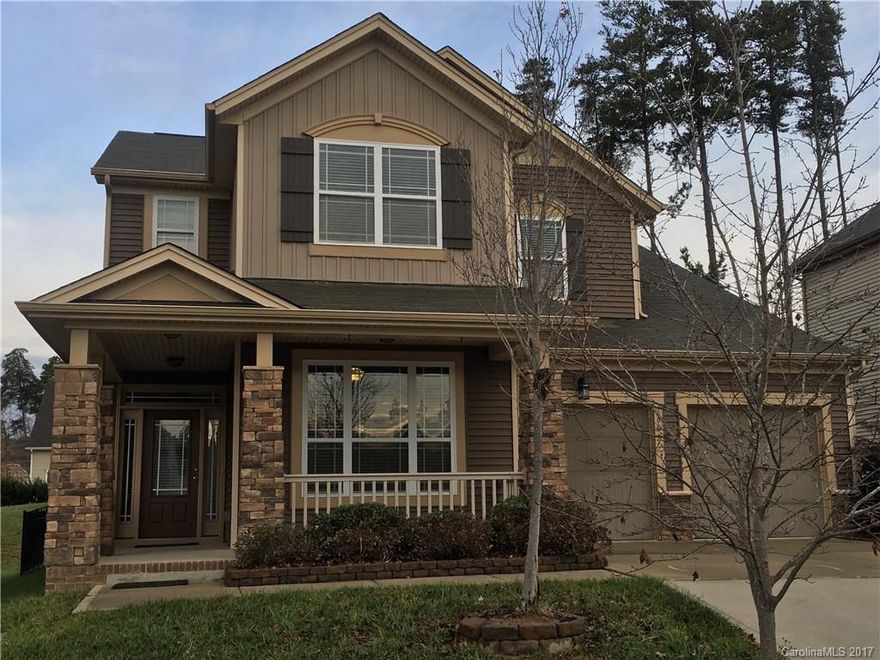 Charming, well kept home in great Riverbend location! Dual garage doors, stone column front porch, hardwoods throughout lower level, and a dramatic spiral staircase off the foyer. Open kitchen, dining, and living areas great for entertaining. Built in cabinets, granite, and stainless steel appliances. Pet friendly back yard. Nice sized master with dual vanities, garden tub, his and her walk in closets. Upper bonus and lower office great for multiple uses.