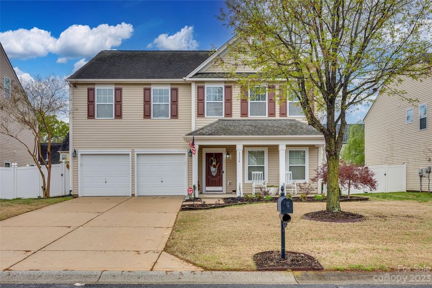GORGEOUS desirable, open floor plan with neutral finishes! Upon entry, notice the french doors to the office, and open floor plan including dining room, and spacious living room that opens to the bar height peninsula island in the kitchen. The expansive gourmet kitchen has yards of countertops and white cabinets with an on trend painted center island. Check out the custom kitchen pantry! Large loft upstairs and four bedrooms upstairs including expansive owner's en suite with garden tub and separate shower and custom closets. Brand new water heater. Covered and screened-in back patio off of the kitchen area with a flat, plush fenced in backyard with an upgraded irrigation system and beautifully decorated landscaping with a large outbuilding. The community amenities include an activity filled schedule, Clubhouse, newly renovated pool area, playground, doggie depots, walking trails, and lake. Award winning Fort Mill Schools, close to entertainment, shopping, Charlotte, and highway access.