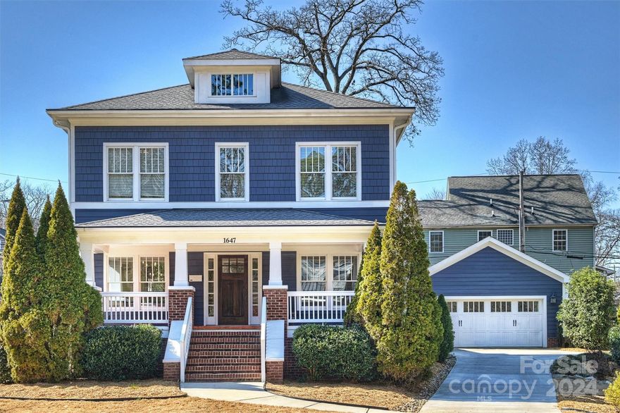 Get Ready To Make Lasting Memories In This Timeless Dream Home In The Heart Of Plaza Midwood! This Beautiful 3300 Sq Ft Craftsman Bungalow Boasts Character & Charm At Every Turn. With A Detached 2-Car Garage, an Open Floor Plan, & A Formal Dining Room Plus Breakfast Area, It's The Epitome Of Modern Comfort Meets Classic Style. Step Inside To Discover A Primary Bedroom On The Main Floor, Offering Convenience & Privacy. Two Separate Living Spaces On The Main Level Provide Ample Room For Entertaining Or Relaxing With Loved Ones. Upstairs, You'll Find A Versatile Loft Area, 3 Additional Bedrooms, & A Bonus Room That's Perfect For A Gym, Playroom, Or Office—The Choice Is Yours! But The Perks Don't Stop There. This Home's Location In The Neighborhood Is Unbeatable, Offering Walkability To Everything Plaza Midwood Has To Offer, Including Midwood Park & All The Shops, Restaurants, & Entertainment Spots. Don't Miss Out On The Opportunity To Upgrade To Your Forever Home—Schedule A Showing Today!