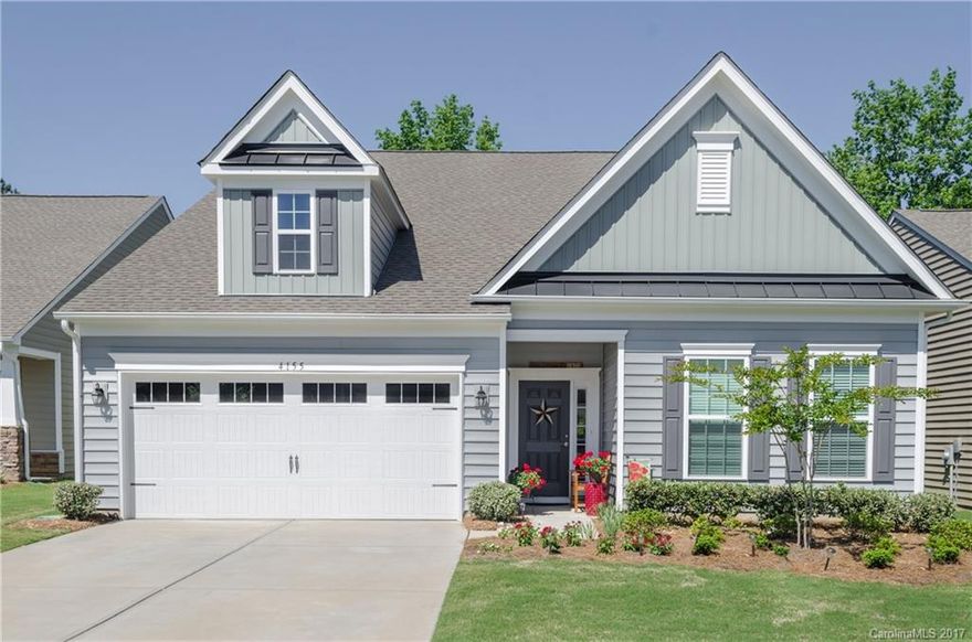 Charming move in ready home with Chef kitchen, and granite countertops shows off large island. Stainless steel appliances, gas cook top and open family room with gorgeous floors add warmth and elegance.  Master suite has sitting area/study space that leads to private screened porch overlooks beautiful tree lined custom paved patio.  Great location close to Ballantyne and Indian Land taxes/schools.  Opportunity to have expanded floor plan and dining room large enough  to entertain.  Come see!