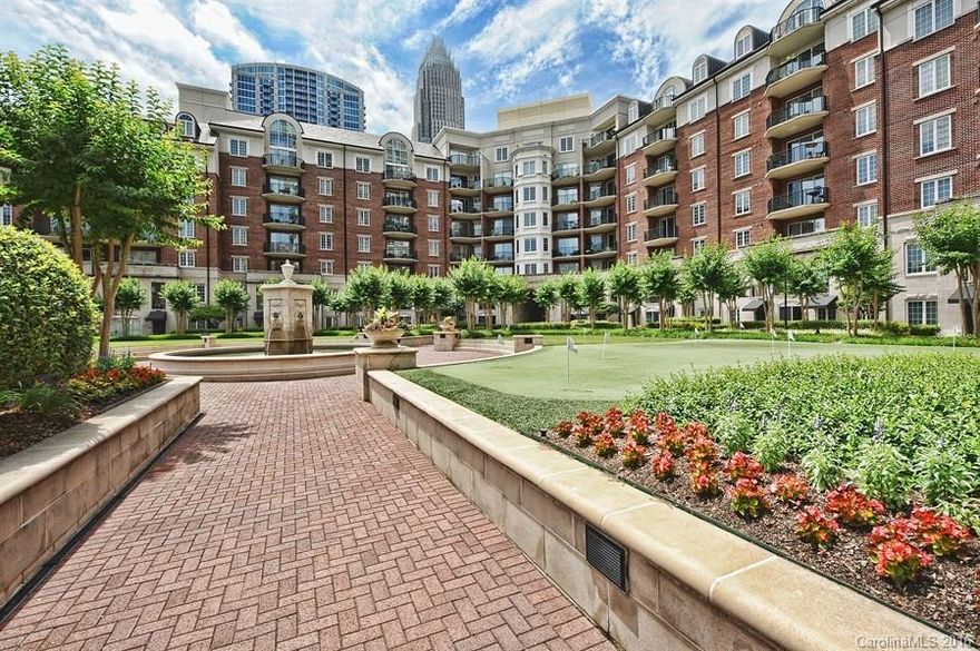 Wow! Enjoy the Charlotte City Skyline from your very own 96 sq ft Balcony!
Modern, 5th fl condo has 687 square feet. Hardwood floors in living area & kitchen, granite counter tops, designer cabinets and SS appliances including refrigerator & W/D. Includes private, secured storage & assigned covered parking. Amenities include: Internet Cafe, pool, billiards, court yard, dog park, putting green, pool, fitness, & conceirge. Enjoy city life & being walking distance to uptown Charlotte activities!