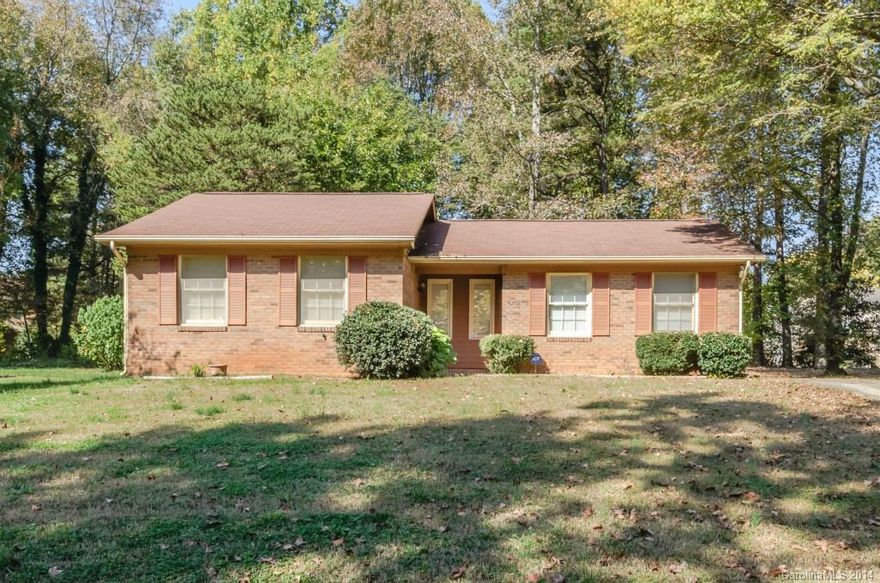 Nice 2 bedroom brick ranch with large rooms.  Private wooded backyard with patio and outside storage.  Great for first time home buyer or as an investment property.  Selling as-is.