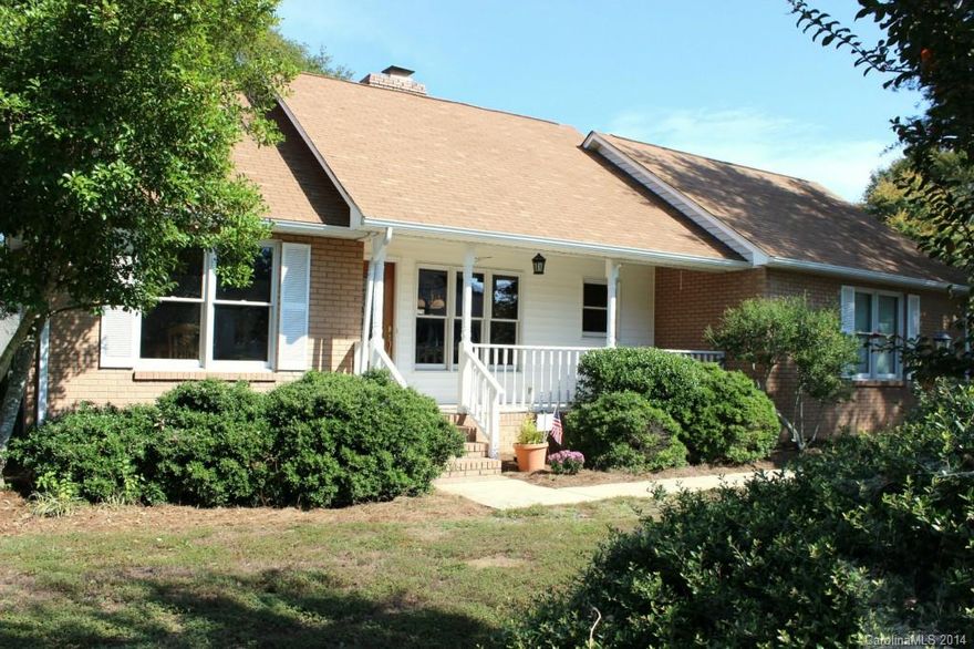 Well maintained brick ranch nestled in Rock Hill’s Hidden Forest neighborhood!  3 Br/ 2 Ba with 2 car garage.  Hardwoods galore! Double sided fireplace that can be enjoyed from kitchen and Living room!  Double doors from living room lead you to the private courtyard outside!  Large yard extends past the court yard!