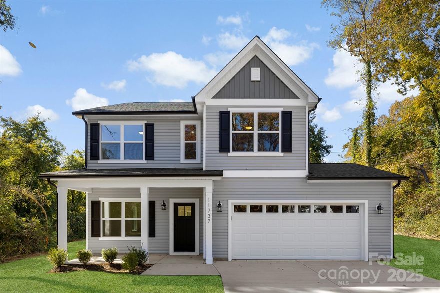 WOW! Introducing a stunning new construction home sitting on.45 AC where charm meets location! This two story residence displays awesome finishes throughout, featuring LVP flooring, tons of natural light from the windows, a great size kitchen w SS Appliances, Quatrz countertops, plenty of white cabinets, backsplash, kitchen island that overlooks the dining area and family room and half bath. The spacious primary bedroom is conveniently located on the second level. Super spacious master bath with dual vanity and porcelian tile shower, 2 other bedrooms  and laundry room. A mere 1-10 minute drive leads you to a variety of dining options, parks, Mountain Island Lake, shopping, ensuring convenience at your doorstep. Enjoy the benefits of no HOA fees, all while residing at an unbeatable location.