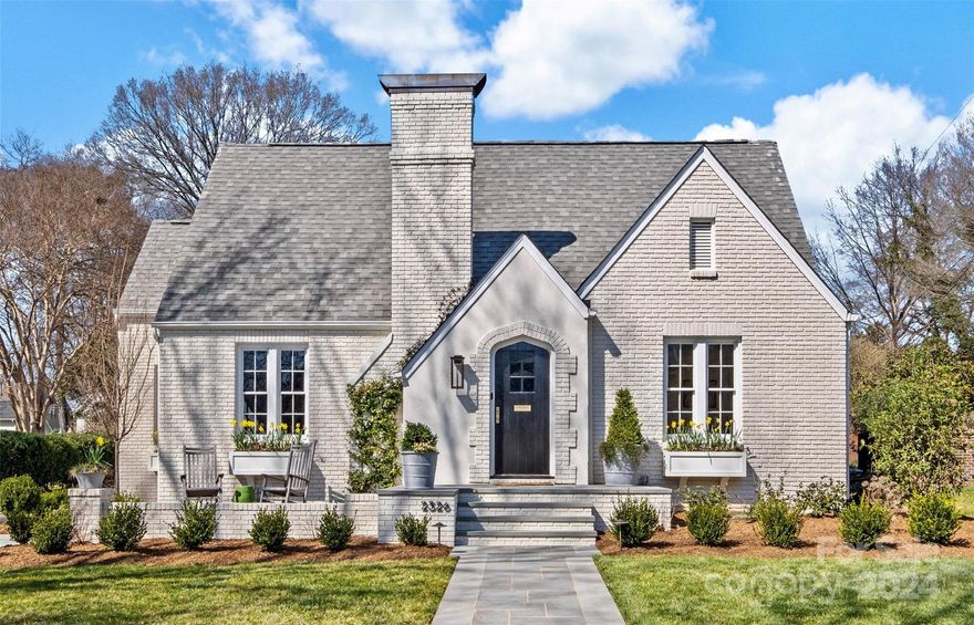 LUXURY LIVING IN MYERS PARK!  Desirable floorplan for effortless entertaining and everyday living.  Unique, custom and high-end finishes throughout.  Beautiful living room with built-in bookcases flows to dining room.  Chef’s kitchen with island opens to spacious family room.  Primary suite with walk-in closets, ensuite bath featuring two vanities and large shower.  Study, guest suite and full bath with soaking tub, also on main.  Two additional bedrooms, full bath, recreational area, laundry room and half bath, on upper level.  Extend entertaining outdoors on the covered porch overlooking the large flat backyard.  Detached two-car garage.  Unfinished basement and walk-out attic.  Convenient to shops and restaurants on Selwyn, Myers Park and Park Road Shopping area.  Easy commute to Uptown.