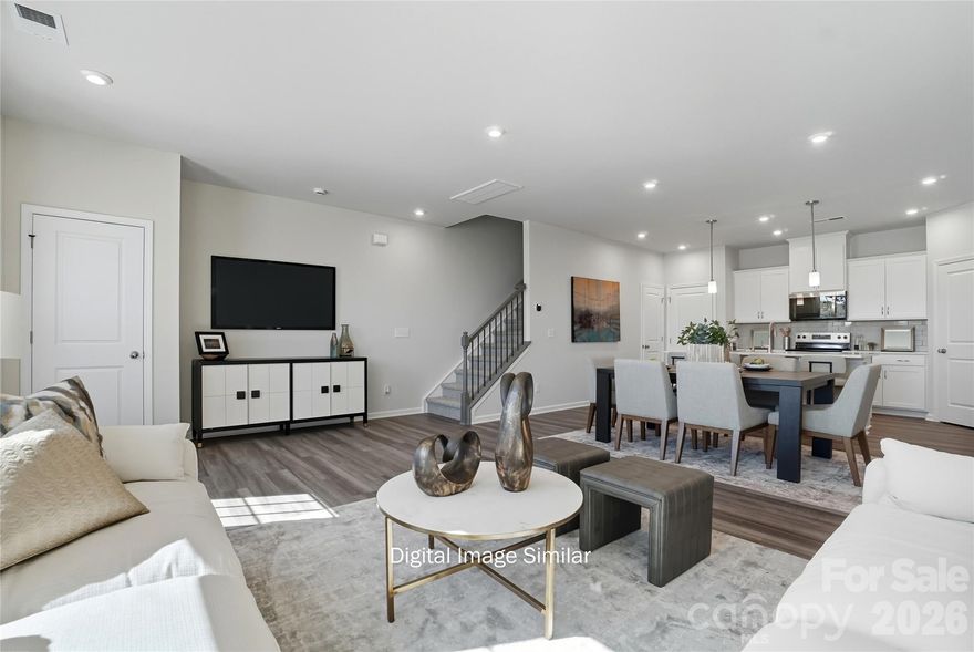 Start your next chapter in the Shelby, a townhome designed with first-time buyers in mind! Enjoy a bright, open main floor with durable vinyl plank flooring and a modern kitchen with a large island—perfect for cooking, hosting, or just hanging out. Upstairs features three spacious bedrooms and a versatile loft that can be your home office, gym, or lounge space. With a 2-car rear-entry garage and a low-maintenance lifestyle, the Shelby is an easy place to call home!

Bratton Pointe is just minutes from I-77, the Galleria Shopping Center, and Waterford Golf Course.  This neighborhood makes everything easily accessible. Residents enjoy a large pavilion, multiple pocket parks, a dog park, and a community garden—perfect for relaxing, playing, and connecting with neighbors. Bratton Pointe isn’t just a place to live, it’s a neighborhood to enjoy!

Limited-time builder financing incentives—Don’t wait!