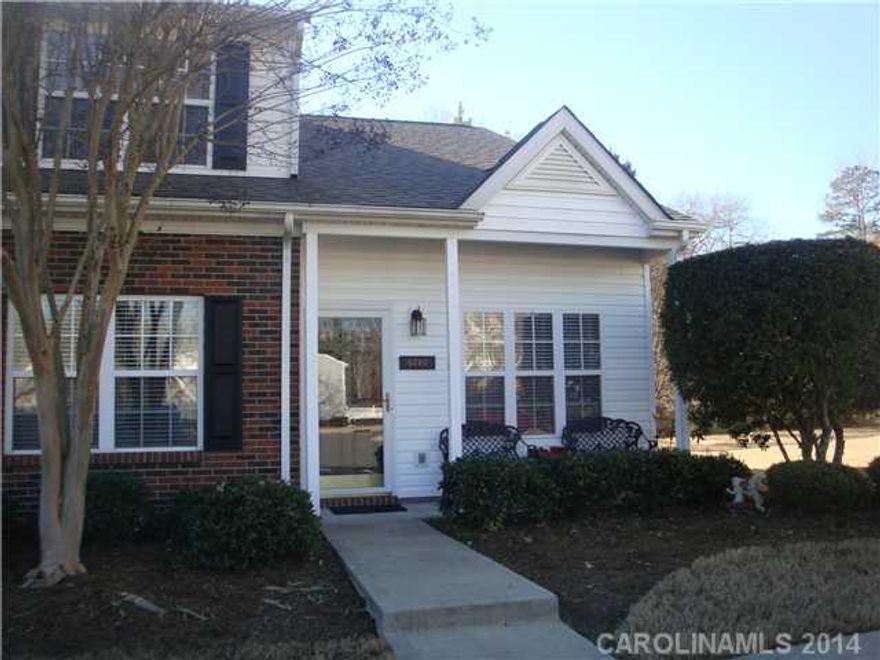 Well maintained end unit with an unheated sunroom on rear,unit backs up to woods, master on main, 2 bedrooms up with full bath, one bedroom could be a loft area, granite counter tops in kitchen,USDA 100 percent financing available, 2 assigned parking spaces, trash pick up included in HOA dues, walking distant to pool , Indian Land schools